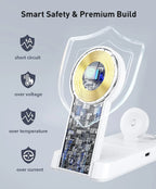 3 in 1 Charging Station - 2026 Foldable Wireless Charger Compatible for Iphone 17/16/15/14/13/12 plus Pro Max, Iwatch & Airpods, White