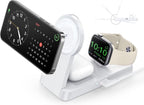 3 in 1 Charging Station - 2026 Foldable Wireless Charger Compatible for Iphone 17/16/15/14/13/12 plus Pro Max, Iwatch & Airpods, White
