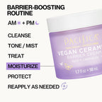 Face Cream - Vegan Ceramide Barrier Cream W/Niacinamide & Shea Butter - Hydrating Daily Face Moisturizer Fragrance Free for Sensitive Skin, Vegan, Clean Beauty Allergy & Dermatologist Tested