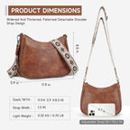 Trendy Leather Crossbody Purse, Women'S Shoulder Handbag