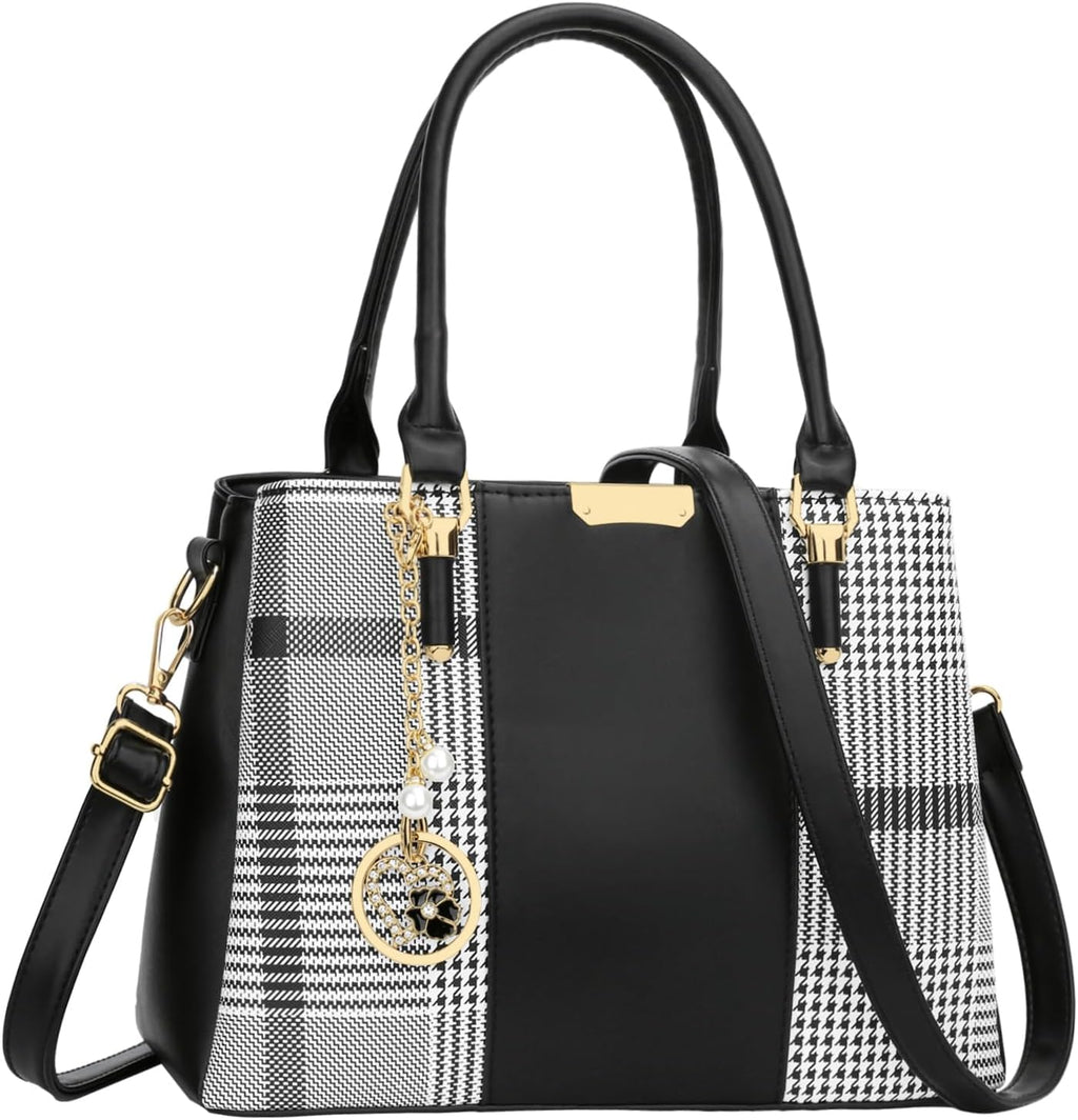 Women Purses and Handbags, PU Leather Top Handle Satchel Bag
