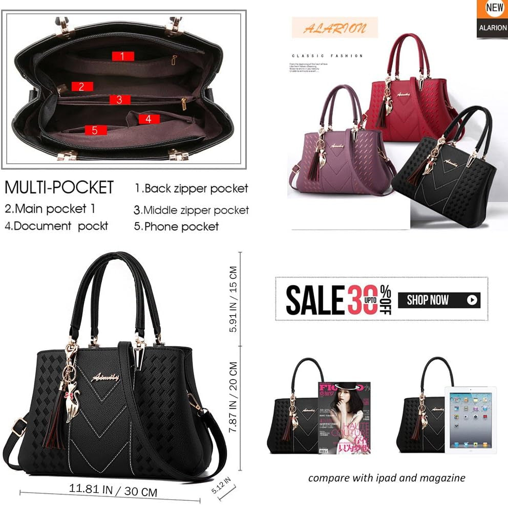 Womens Purses and Handbags Shoulder Bag Ladies Satchel Tote Bag