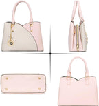 Triple Compartments Purses and Handbags for Women Fashion Ladies Satchel Shoulder Top Handle Bag