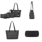 Marimar Women'S Tote Bag with Pouch and Wristlet, Signature 4 Piece Set by Mia K