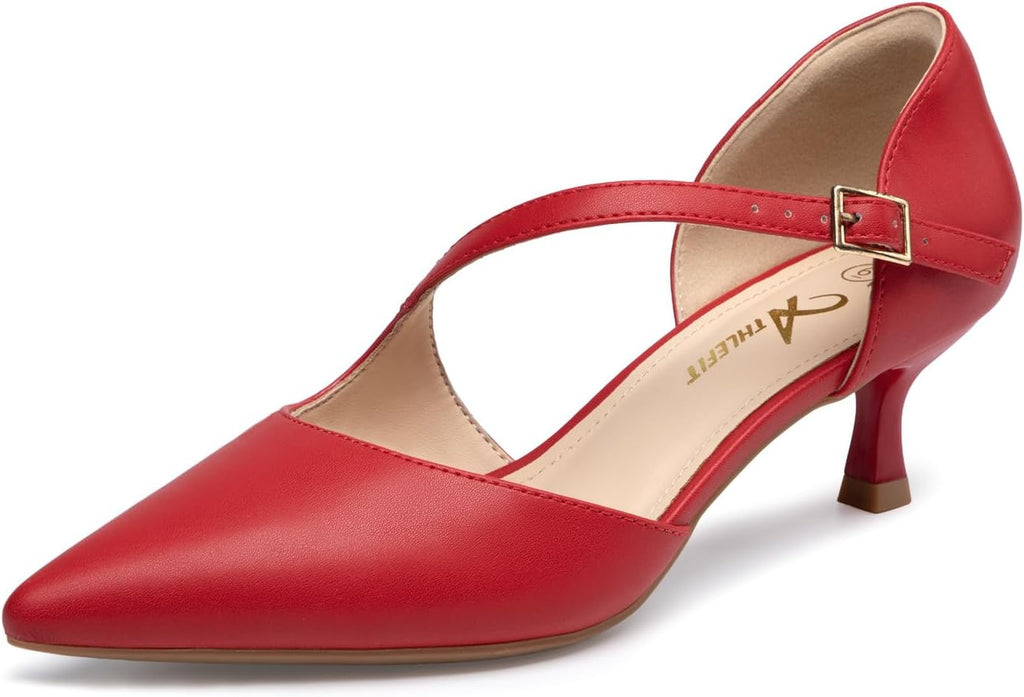 Women'S Low Kitten Heel Pumps Dress Shoes