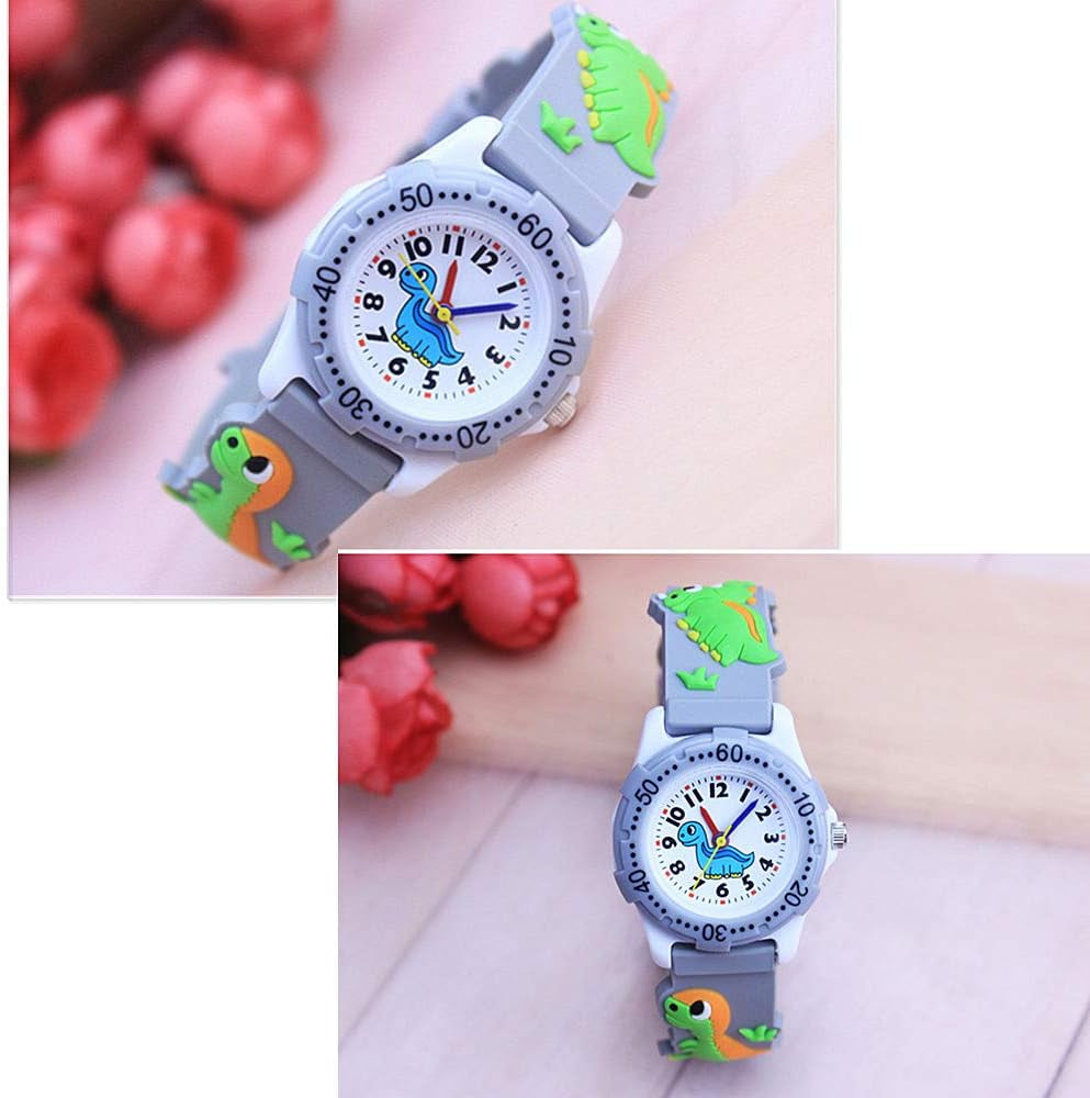 Kids Watch for Girls Boys Analog Watch, Waterproof Toddlers Digital Watch 3D Cute Cartoon Silicone Strap Watches for Kids Birthday Gift