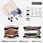 Triple Compartments Purses and Handbags for Women Fashion Ladies Satchel Shoulder Top Handle Bag