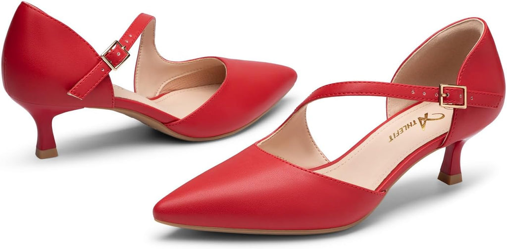 Women'S Low Kitten Heel Pumps Dress Shoes