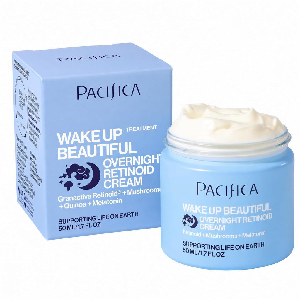 Wake up Beautiful Retinoid Night Cream – Overnight Anti-Aging Moisturizer with Hyaluronic Acid & Melatonin, Reduces Wrinkles & Fine Lines, Hydrating and Gentle for Dry or Mature Skin, Vegan