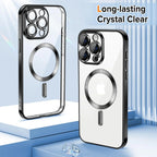 Magnetic Clear Case Compatible with Iphone 15 Pro Max, Flexible Fashion Cover, Black