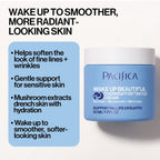 Wake up Beautiful Retinoid Night Cream – Overnight Anti-Aging Moisturizer with Hyaluronic Acid & Melatonin, Reduces Wrinkles & Fine Lines, Hydrating and Gentle for Dry or Mature Skin, Vegan