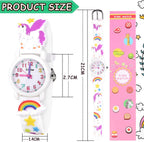 Girls Watch - 3D Cartoon Waterproof Toddler Watch, Gifts for Girls Age 2-8 Toys for 3 4 5 6 7 Year Old Girls - Kids Gifts