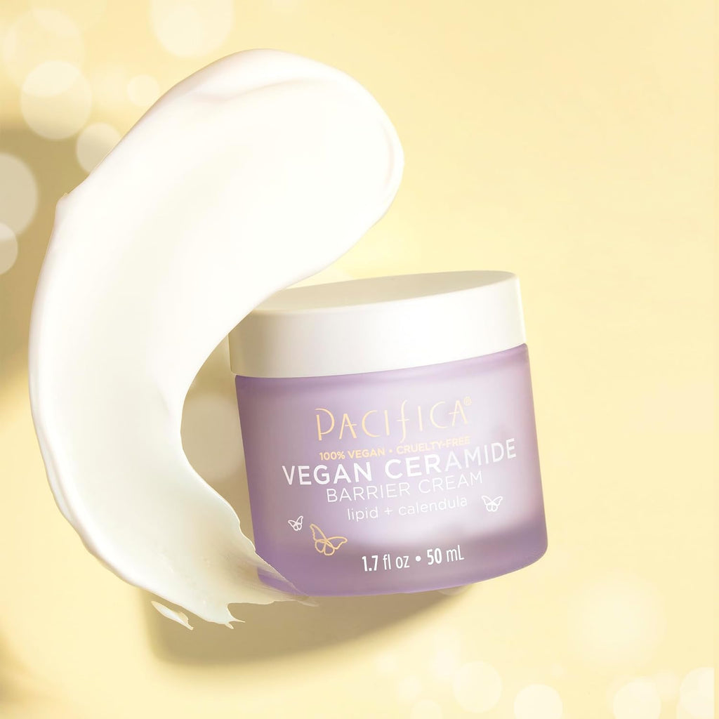 Face Cream - Vegan Ceramide Barrier Cream W/Niacinamide & Shea Butter - Hydrating Daily Face Moisturizer Fragrance Free for Sensitive Skin, Vegan, Clean Beauty Allergy & Dermatologist Tested