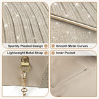 Shiny Clutch Purses for Women, Sequin Envelope Evening Bag Handbags with Chain, Fashion Sparkly Purse for Formal Dressy Wedding Cocktail Prom Party(Champagne)