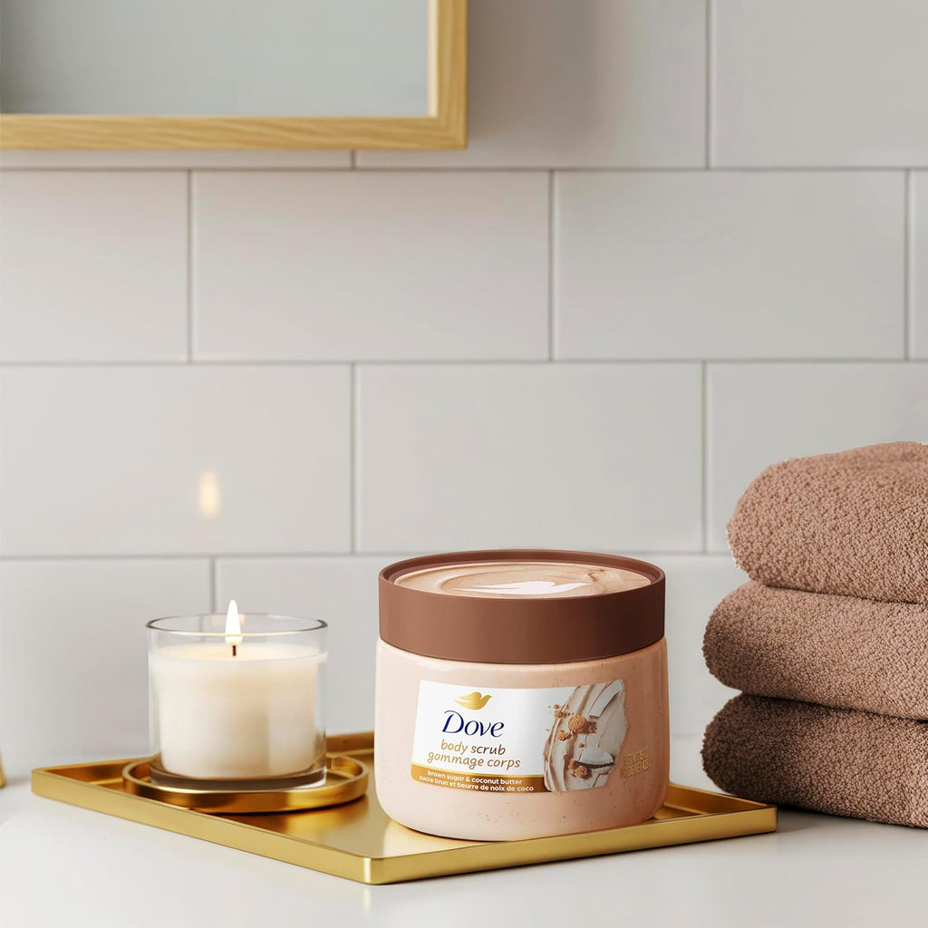 Brown Sugar and Coconut Butter Body Scrub Exfoliates and Deeply 15 Oz