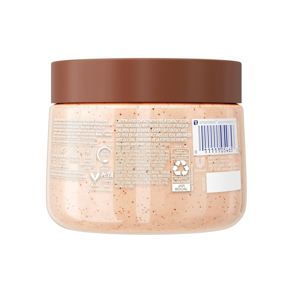 Brown Sugar and Coconut Butter Body Scrub Exfoliates and Deeply 15 Oz