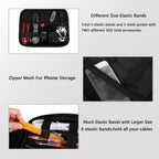 Electronics Organizer Travel Case, Cable Organizer Bag, Black