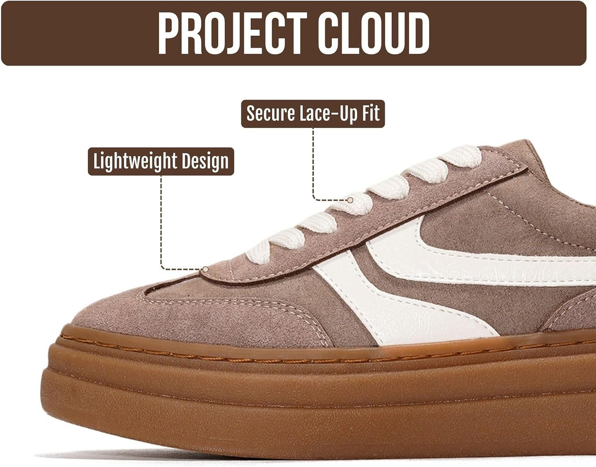 Platform Sneakers for Women Footwear - Lightweight Lace-Up Shoes for Women