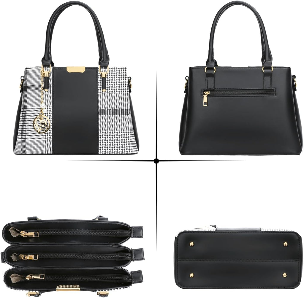 Women Purses and Handbags, PU Leather Top Handle Satchel Bag