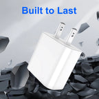 2Pack 20W Type C Charger Block with 6Ft USB C to L Cable, PD Fast Charger Compatible with Iphone, Ipad, Ipod