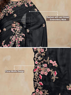 Women'S Rangoli Silk Embroidred Saree with Unstitch Blouse Piece