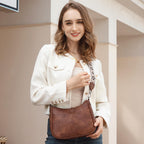 Trendy Leather Crossbody Purse, Women'S Shoulder Handbag