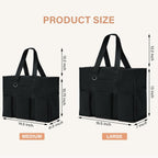 Large Tote Bag for Women Waterproof with 12 Pockets Top Zipper Closure Utility Teacher Nurse Bags for Work School