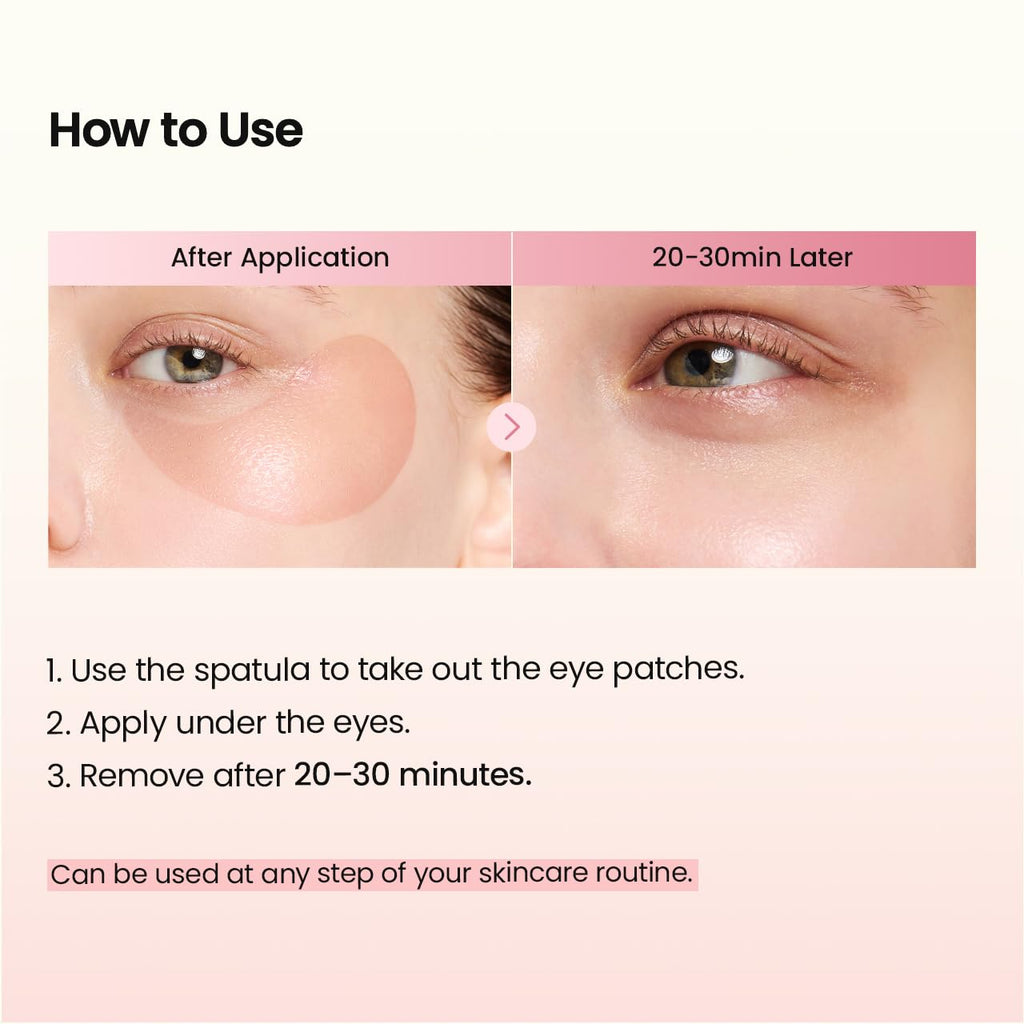 Hydrogel Eye Patches for under Eye - Collagen Peptide, anti Wrinkle & Fine Lines (60 Count)