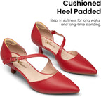 Women'S Low Kitten Heel Pumps Dress Shoes