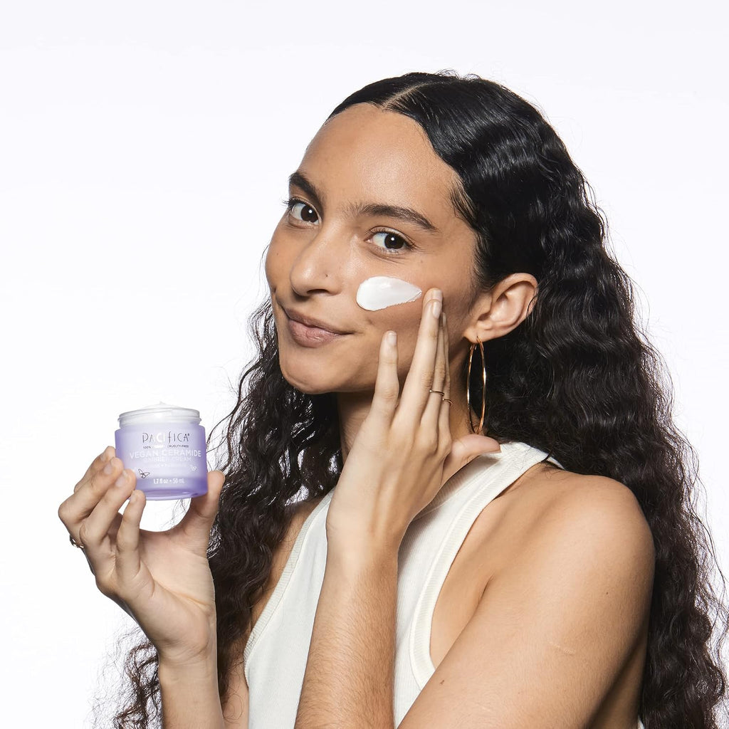 Face Cream - Vegan Ceramide Barrier Cream W/Niacinamide & Shea Butter - Hydrating Daily Face Moisturizer Fragrance Free for Sensitive Skin, Vegan, Clean Beauty Allergy & Dermatologist Tested