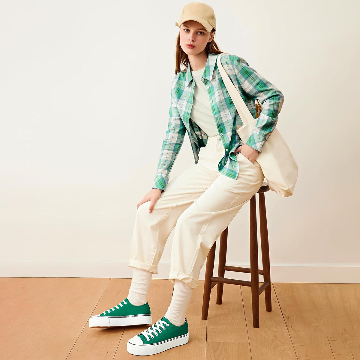 Womens Platform Canvas Sneakers Tennis Shoes