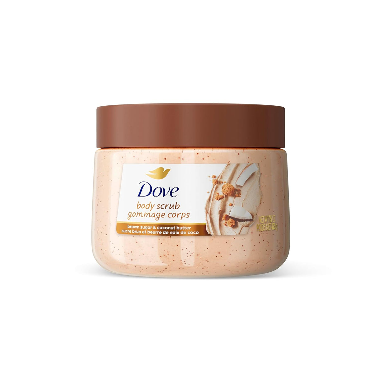 Brown Sugar and Coconut Butter Body Scrub Exfoliates and Deeply 15 Oz