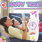 Girls Watch - 3D Cartoon Waterproof Toddler Watch, Gifts for Girls Age 2-8 Toys for 3 4 5 6 7 Year Old Girls - Kids Gifts