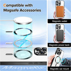 Magnetic Clear Case Compatible with Iphone 15 Pro Max, Flexible Fashion Cover, Black