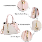 Triple Compartments Purses and Handbags for Women Fashion Ladies Satchel Shoulder Top Handle Bag
