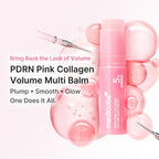 PDRN Pink Collagen Volume Multi Balm Stick - Face & Body Balm | Volufiline, PDRN, NAD, Collagen - Under-Eyes, Neck, Forehead, Smile Lines, Lips, Plumping & Radiance for Line Care, K-Beauty
