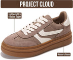 Platform Sneakers for Women Footwear - Lightweight Lace-Up Shoes for Women