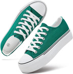 Womens Platform Canvas Sneakers Tennis Shoes