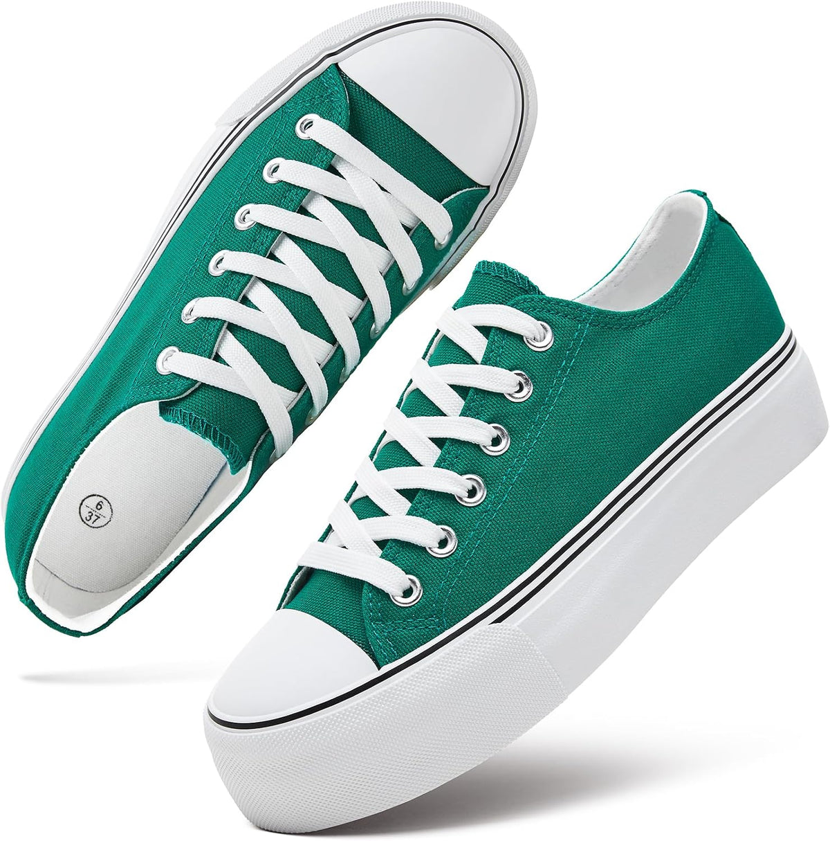 Womens Platform Canvas Sneakers Tennis Shoes