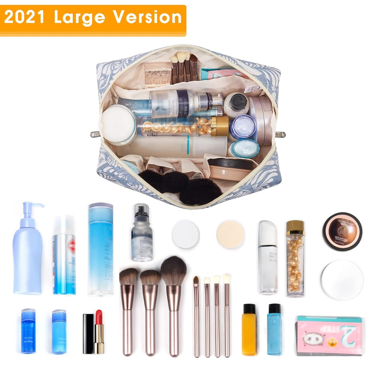 Makeup Bag Travel Toiletry Bag, Cosmetic Bag for Women Girls