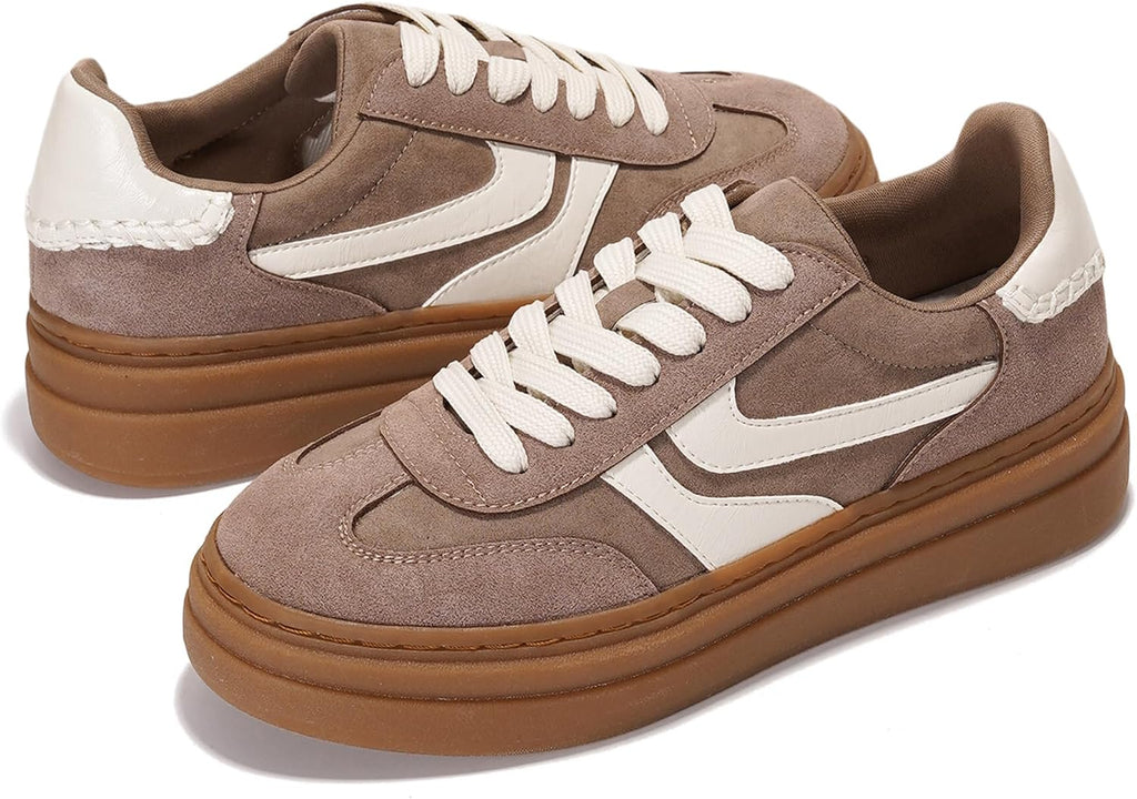 Platform Sneakers for Women Footwear - Lightweight Lace-Up Shoes for Women
