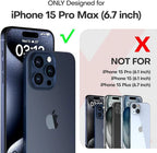 Magnetic Clear Case Compatible with Iphone 15 Pro Max, Flexible Fashion Cover, Black