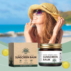 Beef Tallow Sunscreen - Beef Tallow and Zinc Sun Balm, Grass Fed Beef Tallow with SPF 50, Non-Nano Zinc Oxide Sunscreen, Natural Sunscreen Tallow Moisturizer for All Type Skin (2PC)