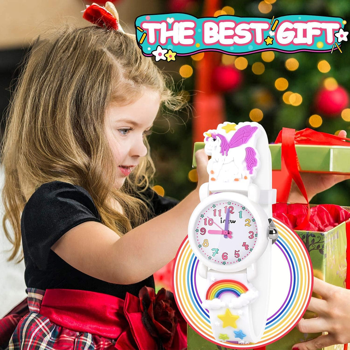 Girls Watch - 3D Cartoon Waterproof Toddler Watch, Gifts for Girls Age 2-8 Toys for 3 4 5 6 7 Year Old Girls - Kids Gifts