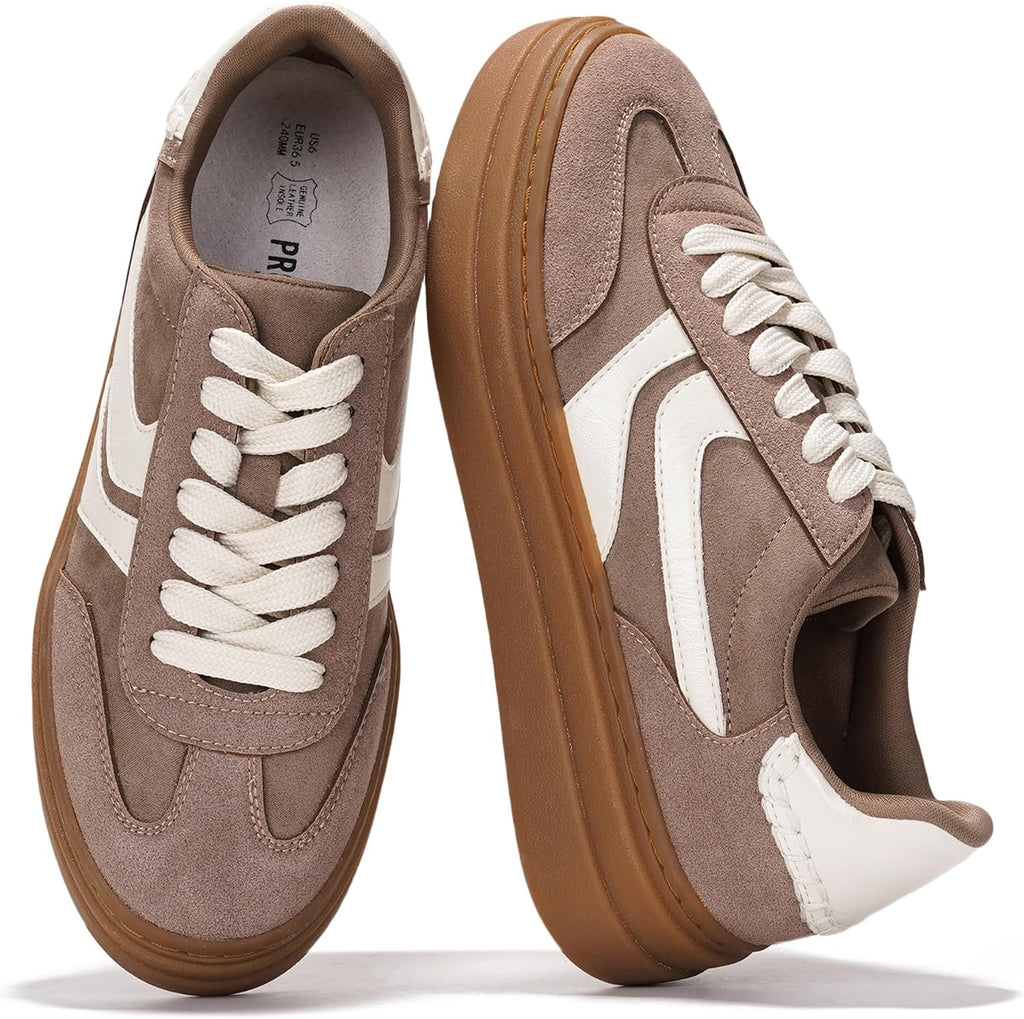 Platform Sneakers for Women Footwear - Lightweight Lace-Up Shoes for Women