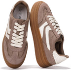 Platform Sneakers for Women Footwear - Lightweight Lace-Up Shoes for Women