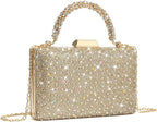 CAREIDO Rhinestone Clutch Purse, Crystal Evening Bag for Wedding Prom Party