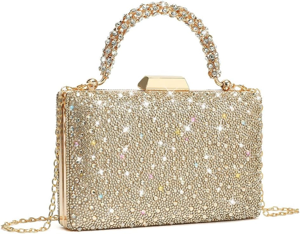 CAREIDO Rhinestone Clutch Purse, Crystal Evening Bag for Wedding Prom Party